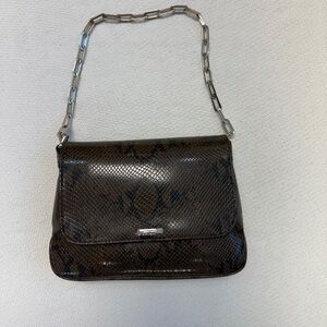 Nine West Brown Snake Print Shoulder Bag